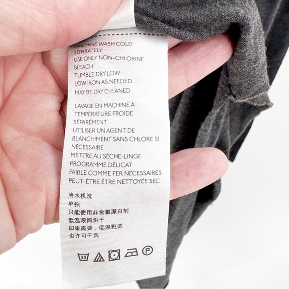 ✅ We The Free Tell Tale Longline Blouse Dark Gray Oversized Tunic Top SIZE SMALL - Picture 7 of 8